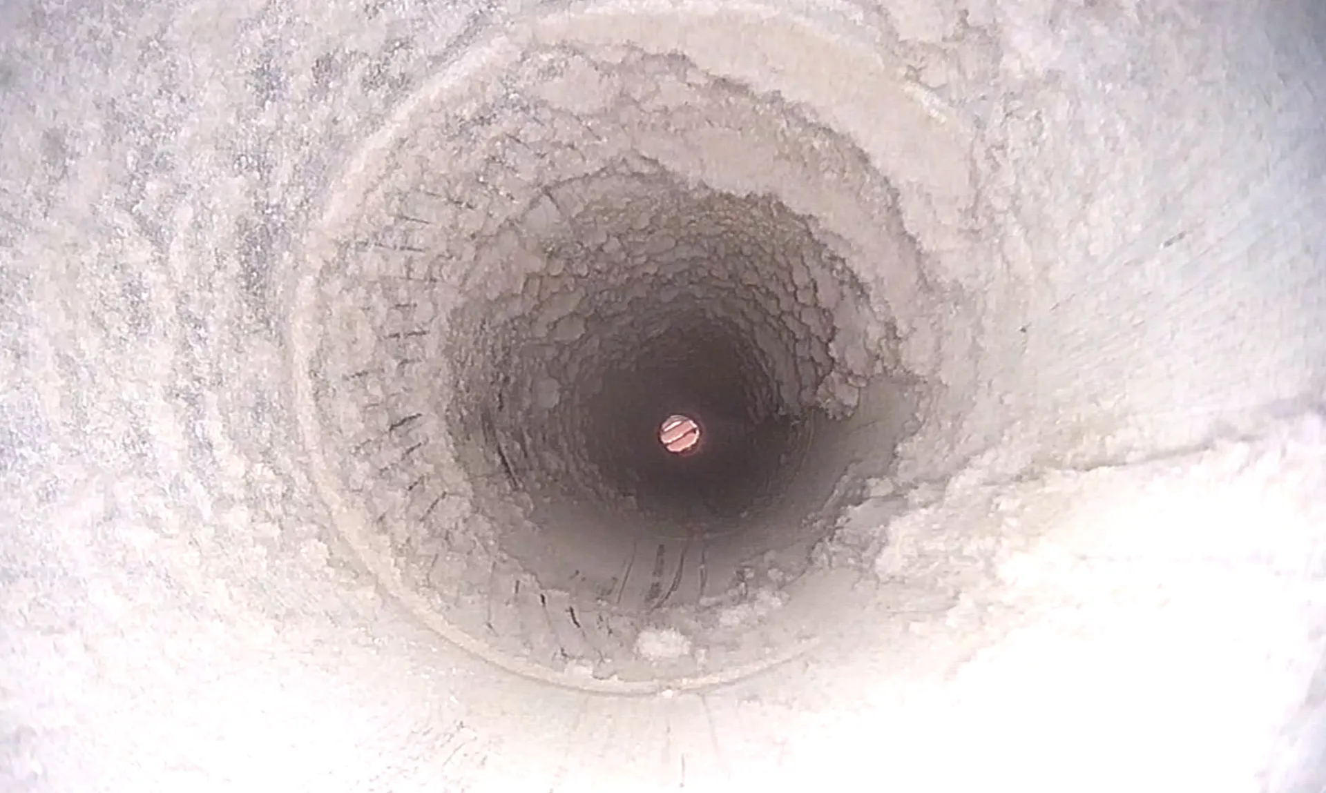 Lint-clogged dryer vent interior